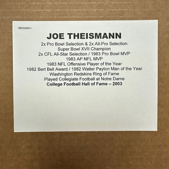 Autographed/Signed JOE THEISMANN 83 MVP Washington Burgundy Jersey JSA COA Auto - Picture 6 of 6